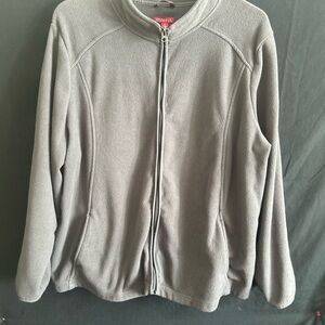 Merona Gray Utility Jacket Full-Zip Stand-Up Collar